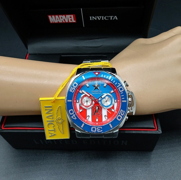 FIRM PRICE-NWOT Invicta Limited Edition Captain America (WATCH ONLY) - Picture 9 of 9